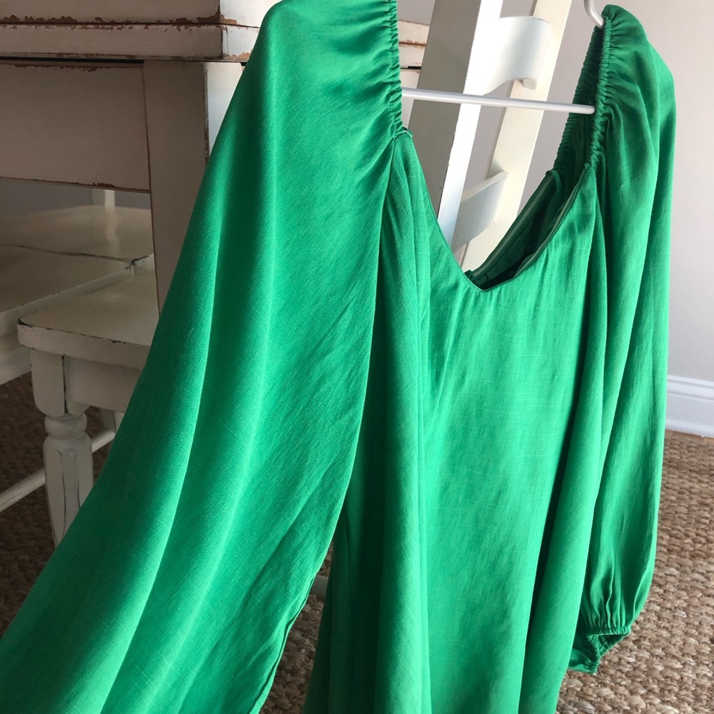 Tuckernuck Pomander Place Green Long Sleeve Blouse. Size XL - Picture 2 of 14
